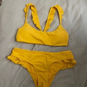 Mustard babydoll two piece set ☀️